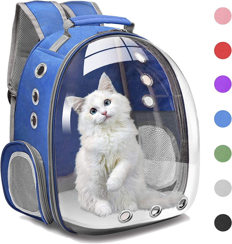 Henkelion Backpack Carrier for SmallMedium DogsCats - Airline Approved Space Capsule Pet Carrier Black