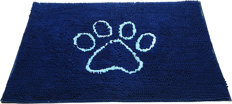 Microfiber Dog Paw Mud Mat - Absorbent Pet Mat with Non-Slip Backing Machine Washable  Large Grey