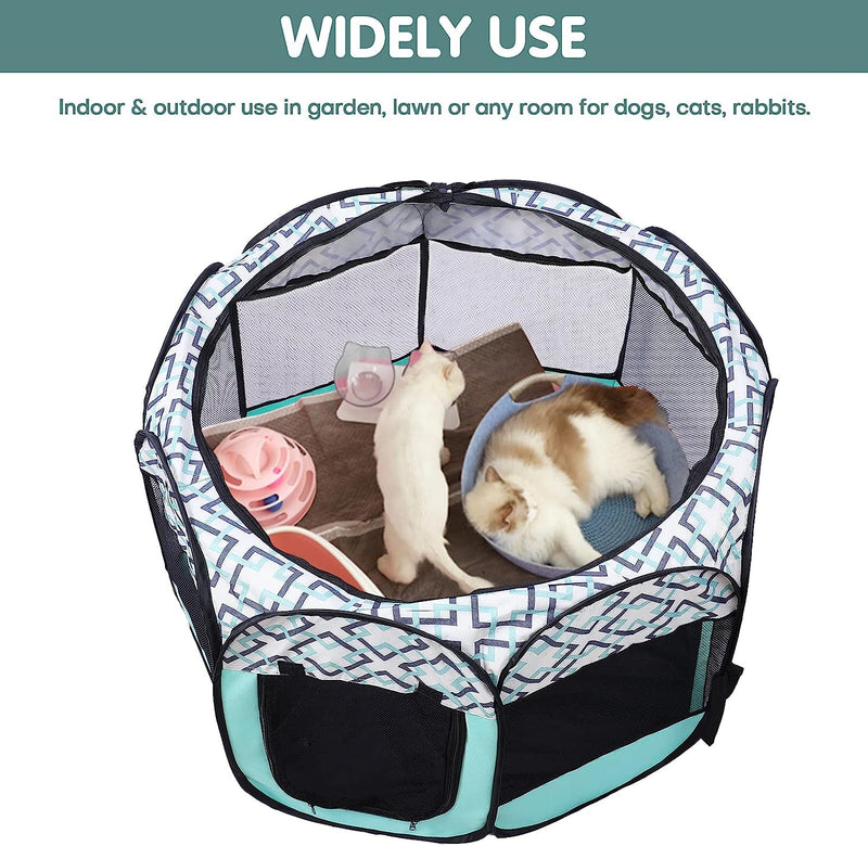 Foldable Pet Playpen - IndoorOutdoor - SmallMedium - 29 x 29 x 16