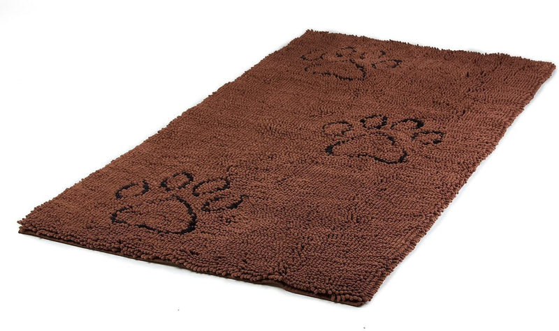 Microfiber Dog Paw Mud Mat - Absorbent Pet Mat with Non-Slip Backing Machine Washable  Large Grey