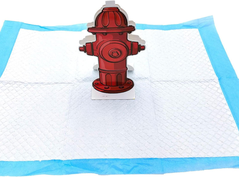 Zerodis Dog Pee Pad,10Pcs Dog Pee Pad Trainer Paper Fire Hydrant Shaped Pet Diaper Pad Guide Pet Potty Guide for Dog Puppy