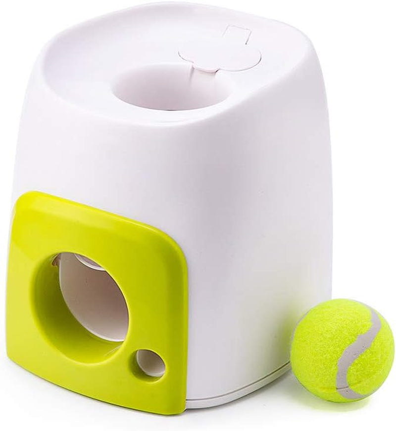 Hztyyier Interactive Dog Food Reward Machine Toy Mini Tennis Ball Automatic Feeder ABS Material for Cats Dogs Pets Other Animals