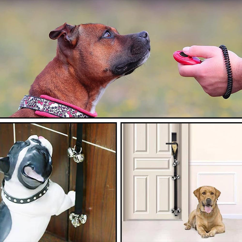 Dog Doorbell Kit - Adjustable Length for Puppy Potty Training with Clicker  Jingle Bells