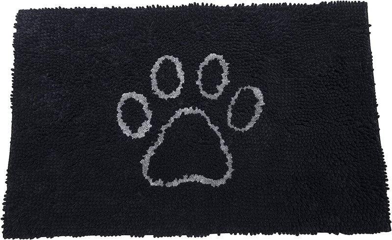 Microfiber Dog Paw Mud Mat - Absorbent Pet Mat with Non-Slip Backing Machine Washable  Large Grey