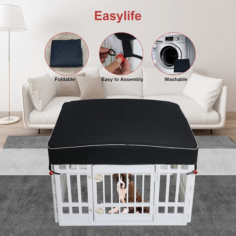 Dog Playpen Cover - Shade  Security for 35 Inch 4-Panel Pet Pens