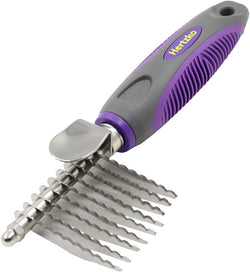 Hertzko Pet Undercoat Dematting Comb for Dogs Cats - Dematting Rake for Dogs Cats, Dog Rake Brush - Deshedding Tool Great for Cutting and Removing Dead, Matted or Knotted Hair, Shedding Combs