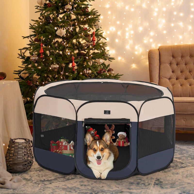 A4Pet Indoor Dog Playpen - Portable Waterproof Removable Zipper