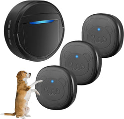 Wireless Dog Doorbell for Potty Training - IP55 Waterproof with LED  55 Melodies 1 Receiver 3 Transmitters