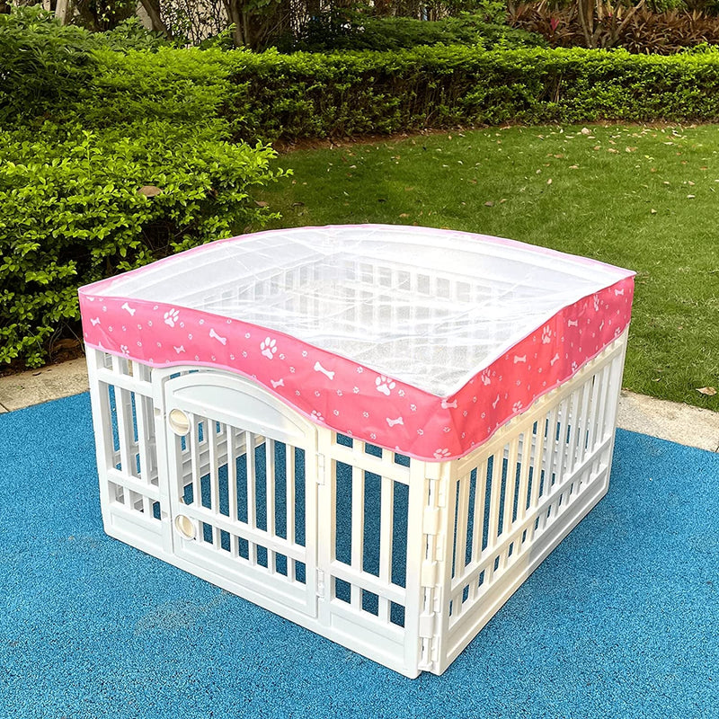 Mesh Top Dog Playpen Cover - 36 Pink - IndoorOutdoor Use Playpen Not Included