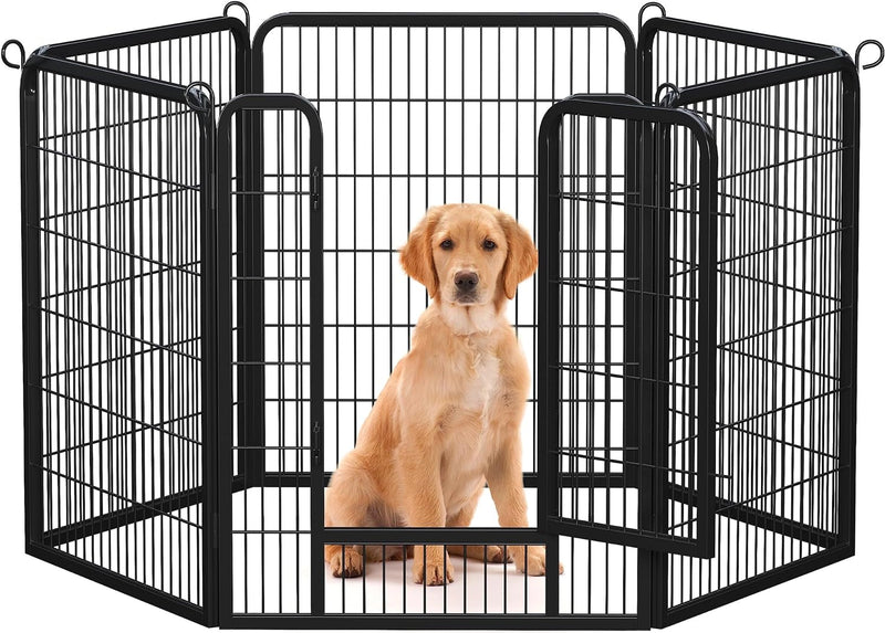 16-Panel Foldable Dog Playpen - Outdoor Fence for Various Animals - Durable 32x32 Inches