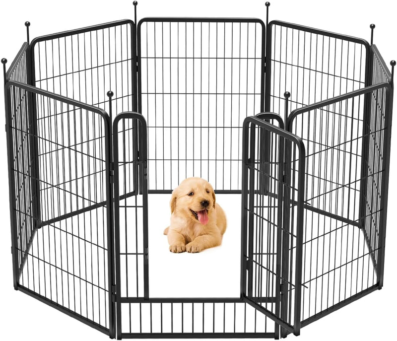 FXW Dog Playpen for Yard Camping - Heavy Duty for PuppiesSmall Dogs 24 Height 8 Panels