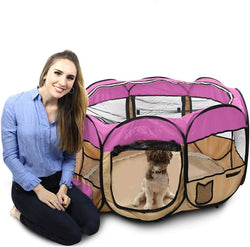 Cotton Candy Pink Puppy Playpen 45 Diameter