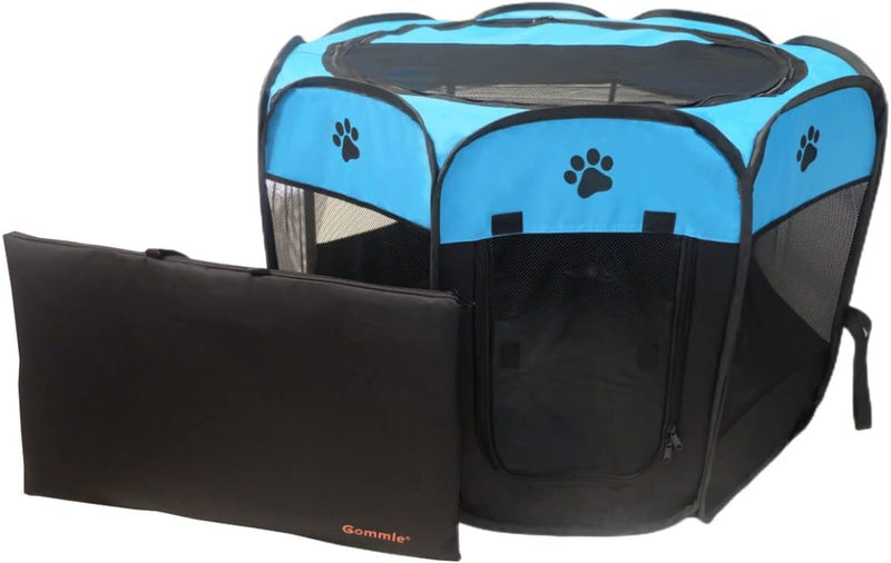 Portable Pet Playpen for Small Animals with Carrying Case and Waterproof Bottom - OutdoorIndoor Play Area for Cats Dogs Puppies Rabbits and Kittens S 287x287x16 - Rose Color