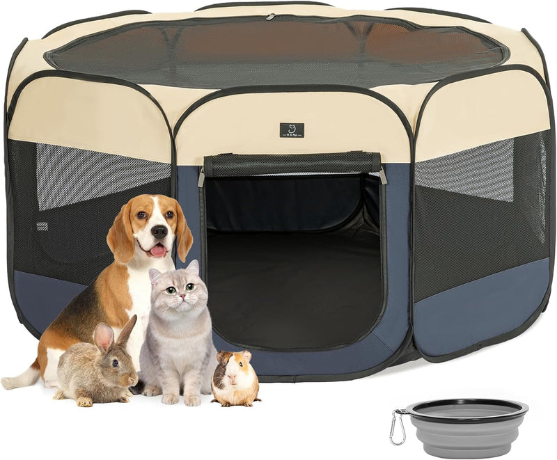 A4Pet Indoor Dog Playpen - Portable Waterproof Removable Zipper