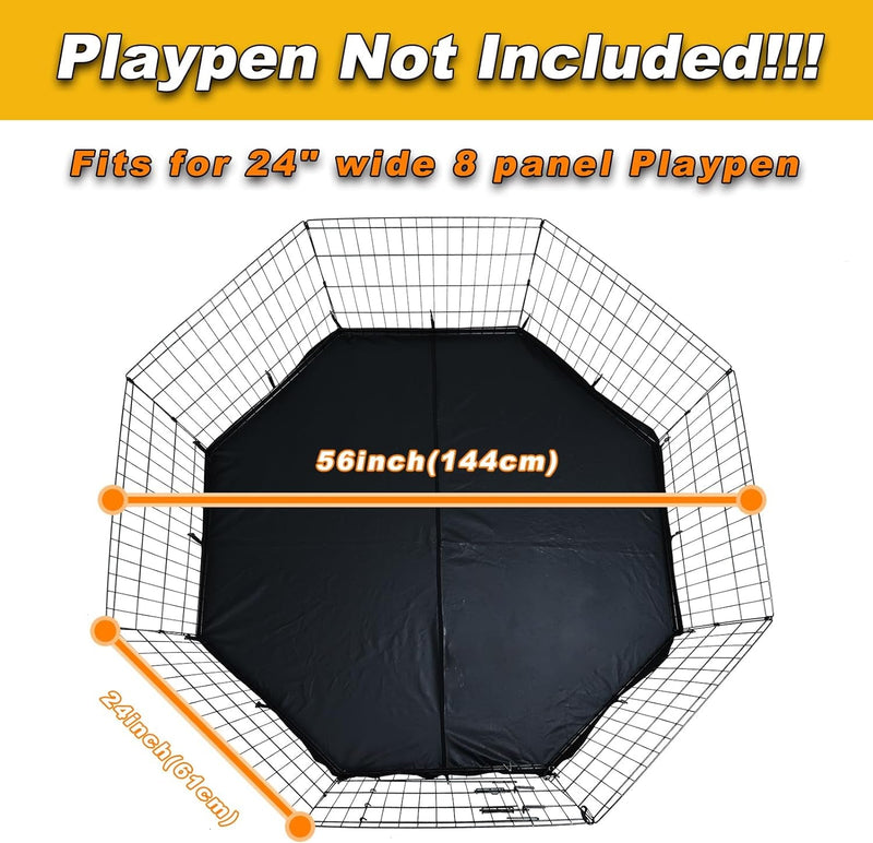 Octagon Playpen Cover for Pets - Fits 24 Inch Metal 8 Plate Fence - Leak-Proof  Easy to Clean