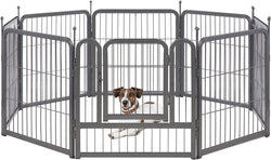 TMEE 816 Panel Outdoor Dog Playpen with Gates for LargeMediumSmall Dogs - 40 Inch Height - RV Camping Yard - 16 Pieces