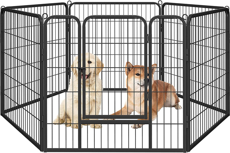 16-Panel Foldable Dog Playpen - Outdoor Fence for Various Animals - Durable 32x32 Inches