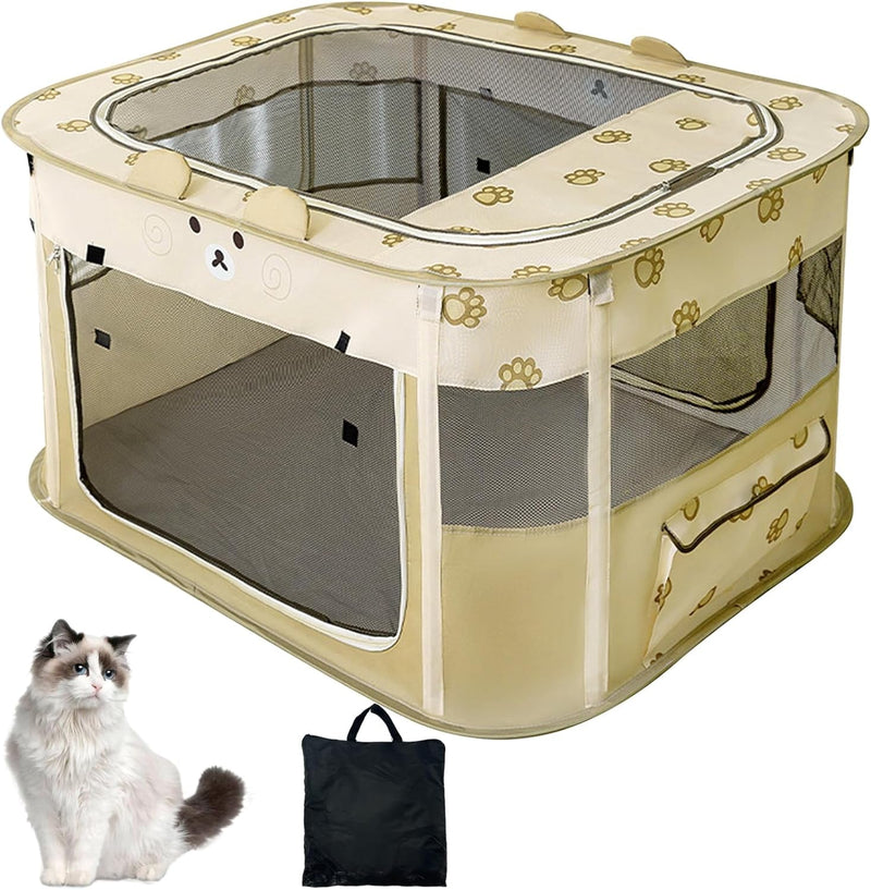 Portable Pet Playpen - Foldable  Durable for IndoorOutdoor Use