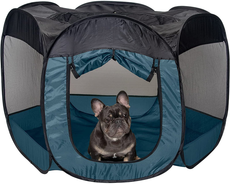 Furhaven Pet Playpen Tent - Green Small