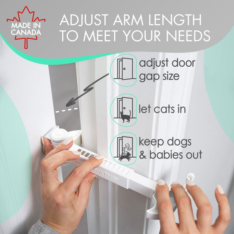 Portable Door Lock  Pinch Guard - No Damage Adjustable for Baby  Pet Safety