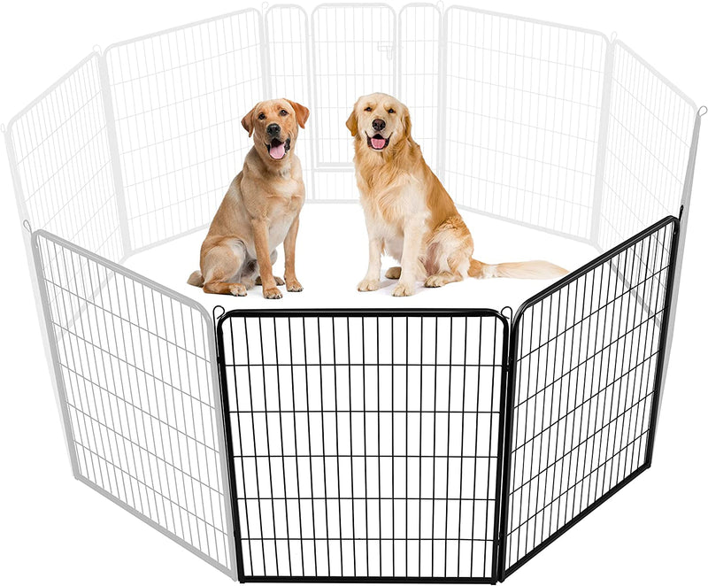 Yaheetech Outdoor Dog Playpen - 8 Panel Exercise Fence for Dogs and Rabbits - Heavy Duty  Portable