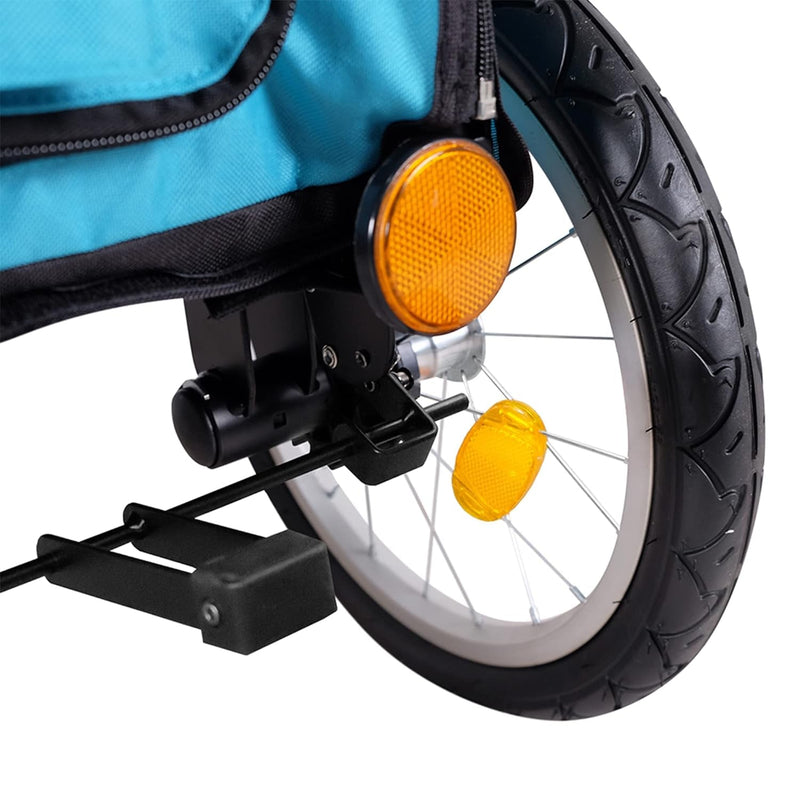 Ibiyaya 2-In-1 Pet Bike TrailerJoggerStroller for MediumLarge Dogs Ocean Blue