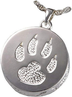 GoldSilver Plated Cat Paw Cremation Pendant - 14K GoldSterling Silver