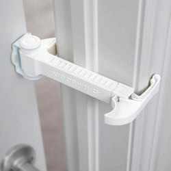 Portable Door Lock  Pinch Guard - No Damage Adjustable for Baby  Pet Safety