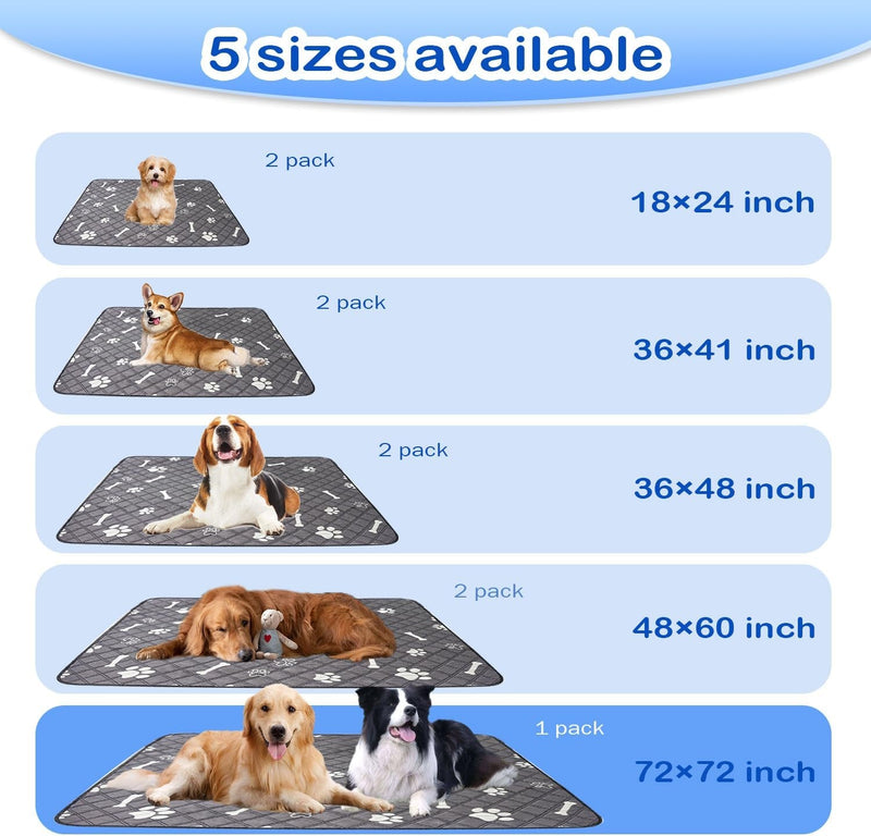 XL Washable Dog Pee Pads - Super Absorbent and Reusable