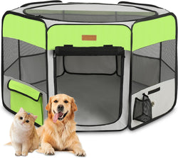 Portable Dog Playpen for IndoorOutdoor Use - Large-Capacity and Foldable