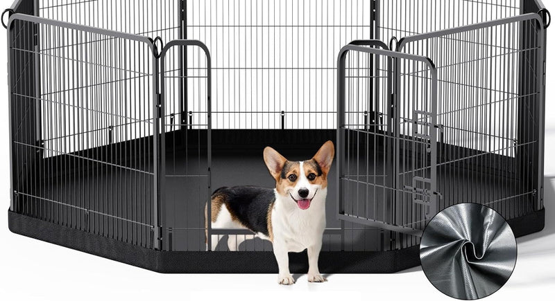 Octagonal Dog Playpen Top Cover - Fits 8 Panels 24 Inch Width Metal Fence No Playpen Included