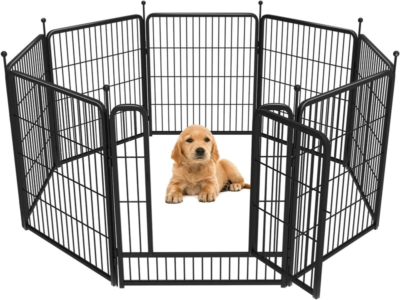 FXW Dog Playpen for Yard Camping - Heavy Duty for PuppiesSmall Dogs 24 Height 8 Panels