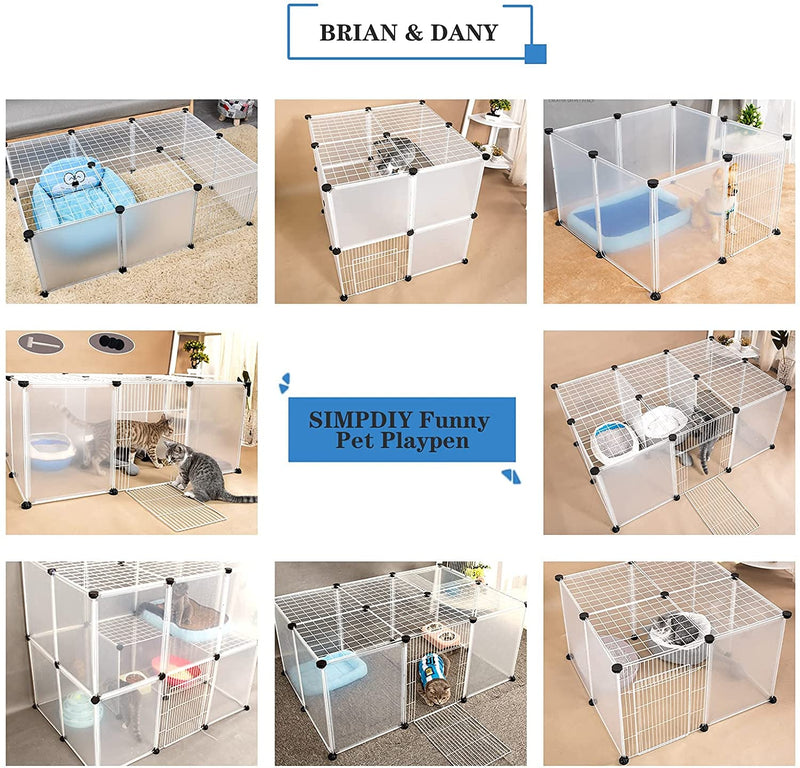 BRIAN  DANY Portable Pet Playpen - 12 Panel Large Plastic Dog  Puppy Indoor Playpen 28x20 inches