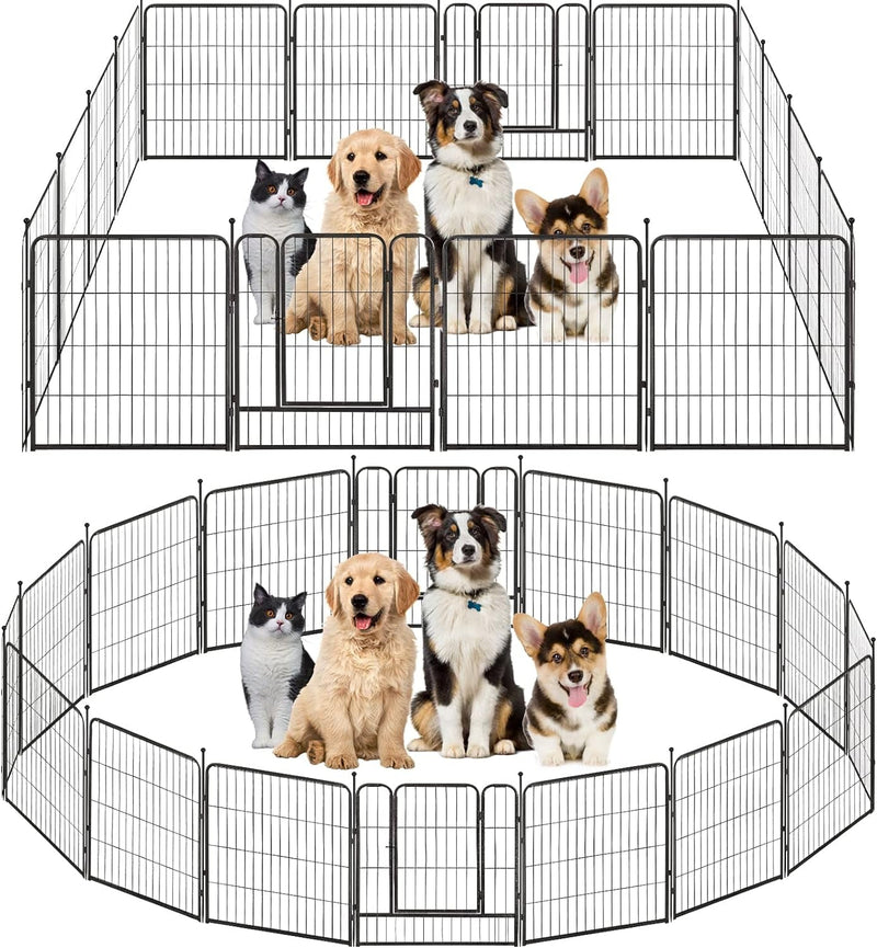 8-Panel IndoorOutdoor Dog Playpen - 32H Metal Fence for LargeMediumSmall Dogs