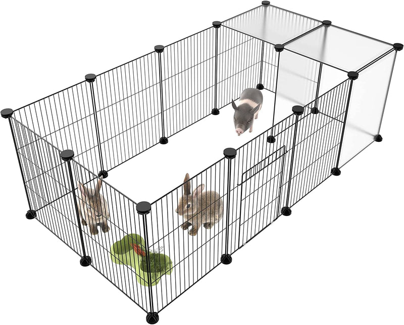 HOMIDEC Small Pet Playpen with Door - 48 x 24 x 16 - IndoorOutdoor