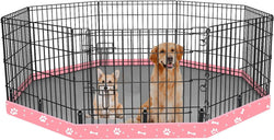 Dog Playpen Pad for 24 Octagon Metal Exercise Pet Playpen - Black