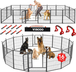 8-Panel IndoorOutdoor Dog Playpen - 32H Metal Fence for LargeMediumSmall Dogs