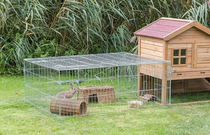 CharactersTRIXIE Outdoor Run - 55 Cu Ft Galvanized Metal Cage Portable Pen for Rabbit and Small Animal