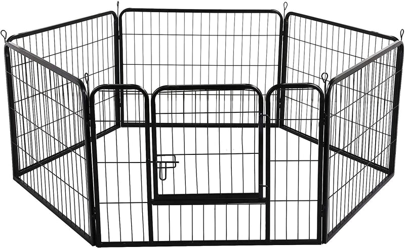 16-Panel Foldable Dog Playpen - Outdoor Fence for Various Animals - Durable 32x32 Inches