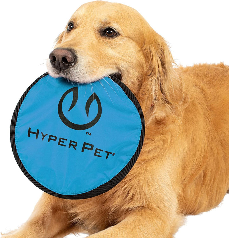 Hyper Pet Flippy Flopper 9" Flying Disc Soft Dog Toy, Floats in Water & Safe on Teeth, for All Breeds, Pack of 2 (Colors May Vary)