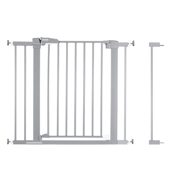 Gray Extra Wide Baby Gate with Wall Protectors and Extenders - 26-43 inch