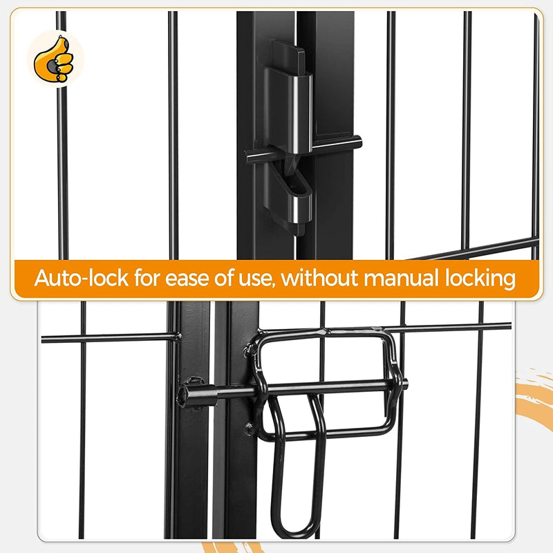 16-Panel Foldable Dog Playpen - Outdoor Fence for Various Animals - Durable 32x32 Inches