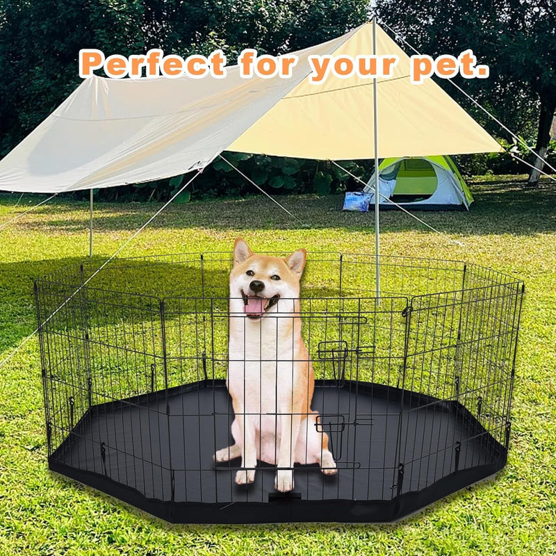 Octagon Playpen Cover for Pets - Fits 24 Inch Metal 8 Plate Fence - Leak-Proof  Easy to Clean