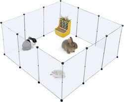 BRIAN  DANY Portable Pet Playpen - 12 Panel Large Plastic Dog  Puppy Indoor Playpen 28x20 inches