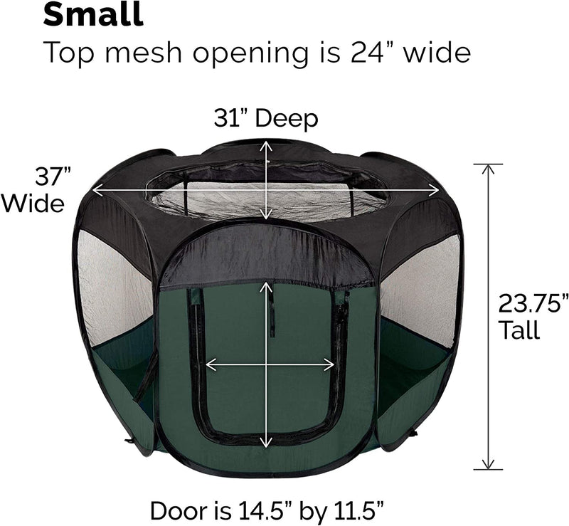 Furhaven Pet Playpen Tent - Green Small