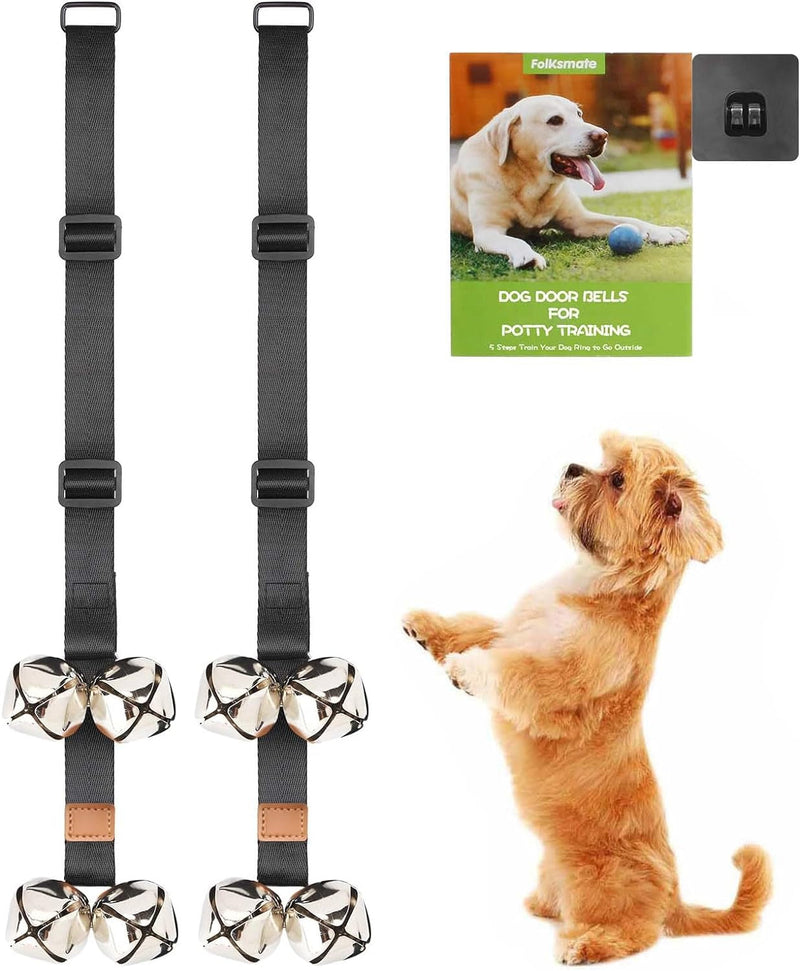 FOLKSMATE Dog Doorbells for Potty Training - Adjustable Bells with Extra Loud Ring for Puppy Training and Housebreaking