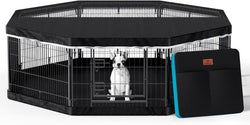 Octagonal Dog Playpen Top Cover - Fits 8 Panels 24 Inch Width Metal Fence No Playpen Included