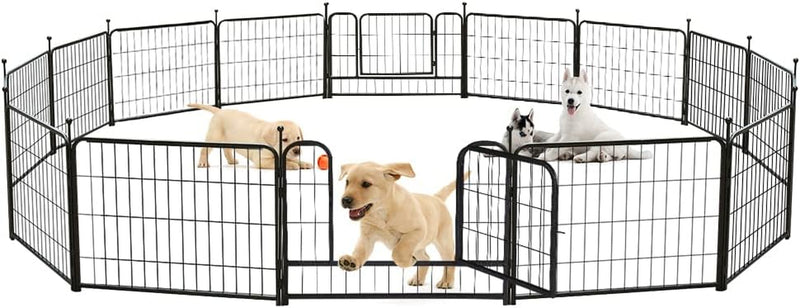 Pawgiant Dog Fence Playpen - IndoorOutdoor Exercise Yard for Dogs 24-40 inches