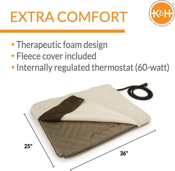 Heated Orthopedic Pet Pad - KH Lectro-Soft Outdoor Bed Large