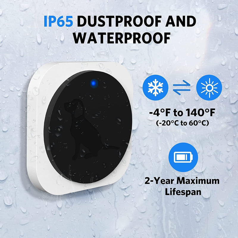 Wireless Dog Doorbell - 1000 Ft Range Waterproof 4 Modes